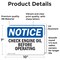 Signmission Check Engine Oil Before Operating OSHA Notice Sign, Vinyl Decal, 10in W x 7in L, 2PK OS-2PACK-NS-D-710-L-10549 - alternate 5